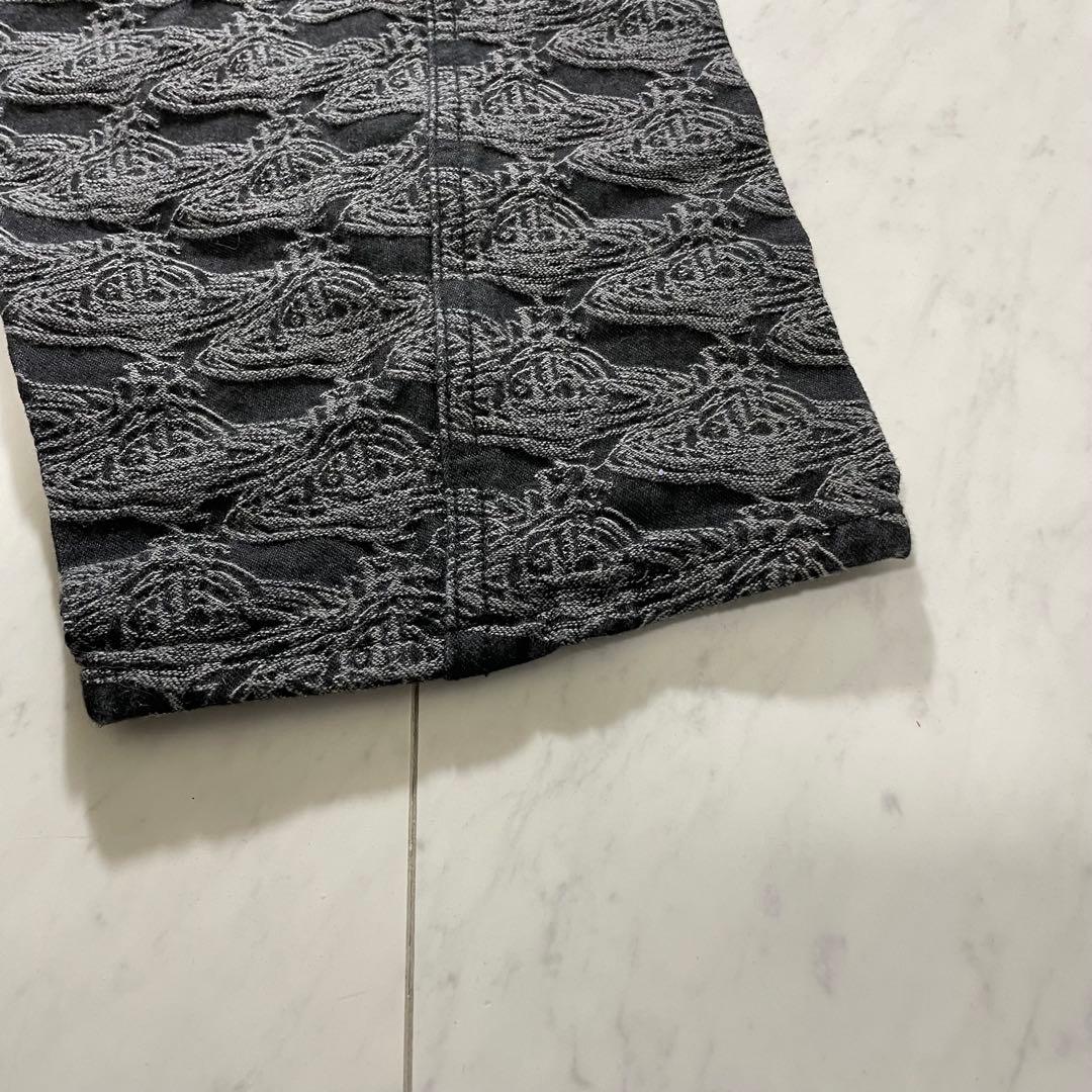 ヴィヴィアンウエストウッド オーブジャガードパンツ 総柄 ブラックデニム 2