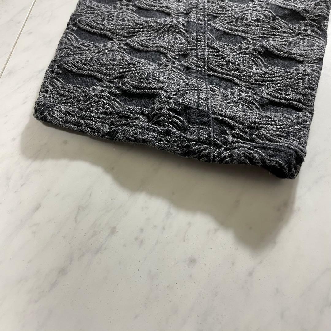 ヴィヴィアンウエストウッド オーブジャガードパンツ 総柄 ブラックデニム 2