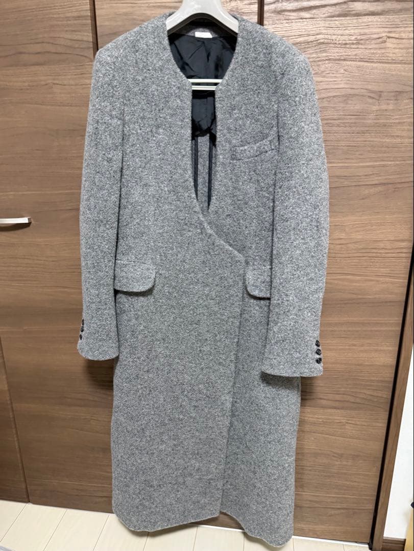 22aw ノーカラーコート