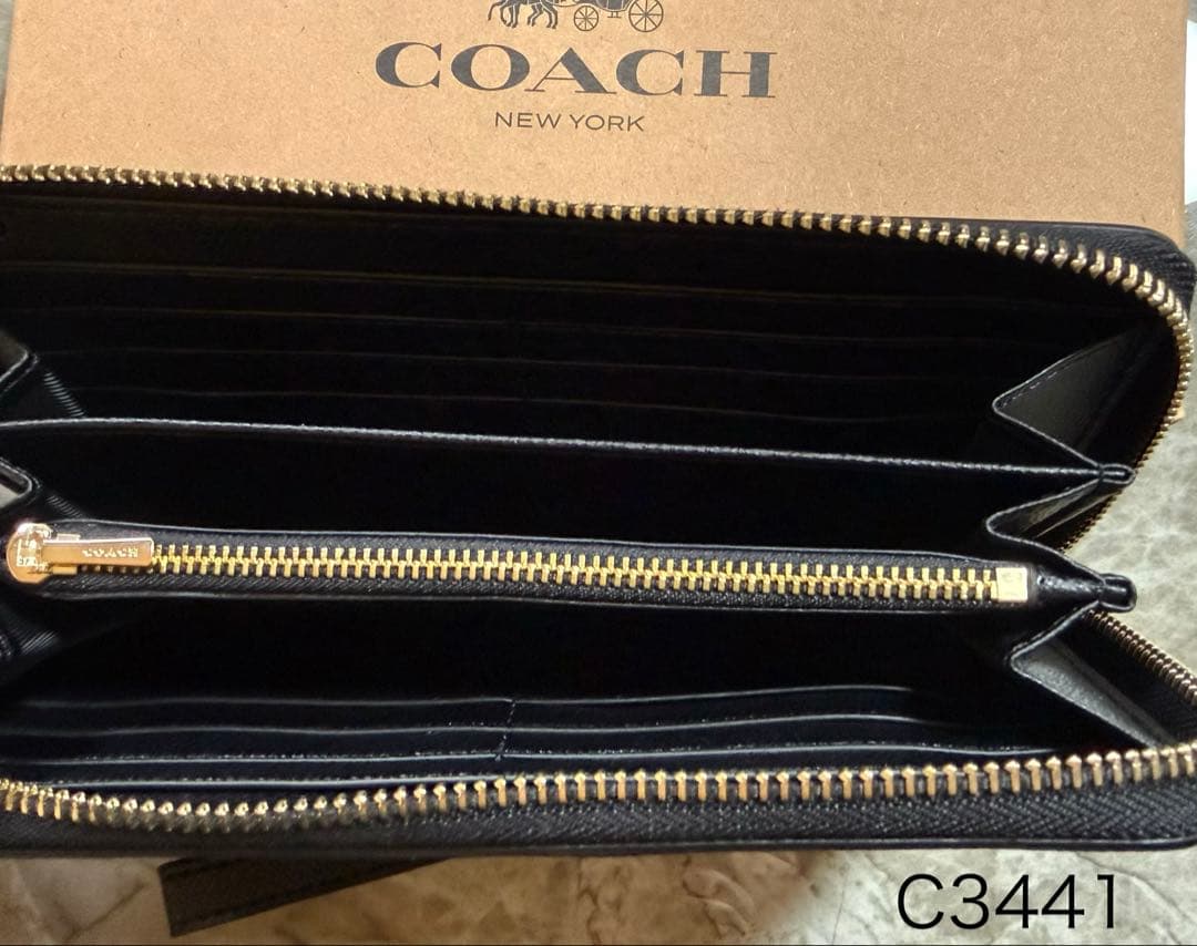 COACH ブラック 長財布 C3441