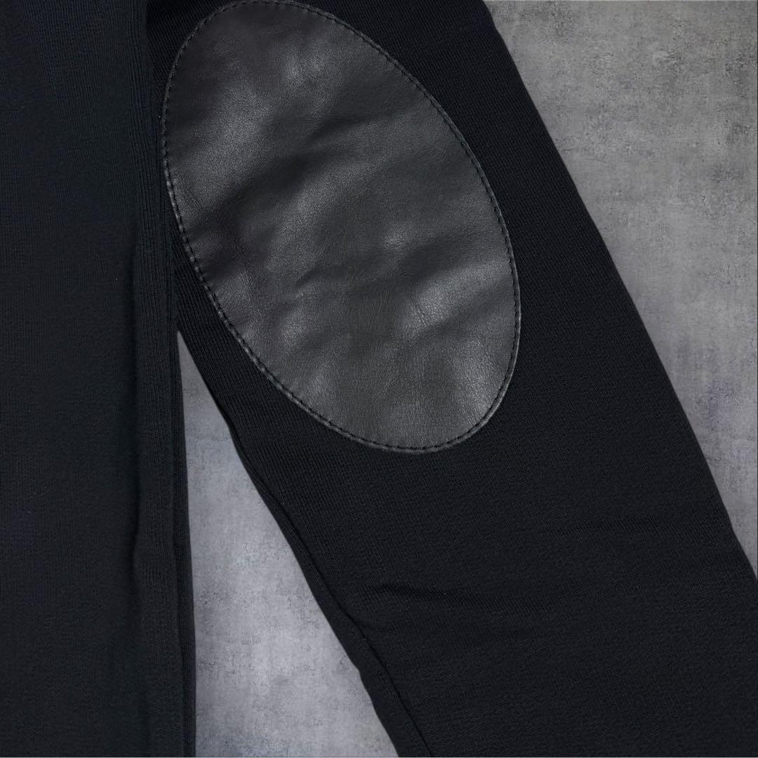 美品 Maison Margiela エルボーパッチスウェット 黒 マルジェラ