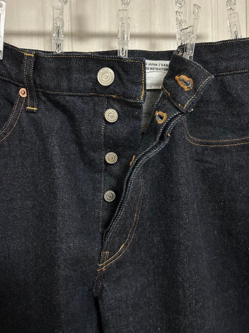 YAECA ヤエカ インディゴ ワイド テーパード デニム パンツ 34 14W