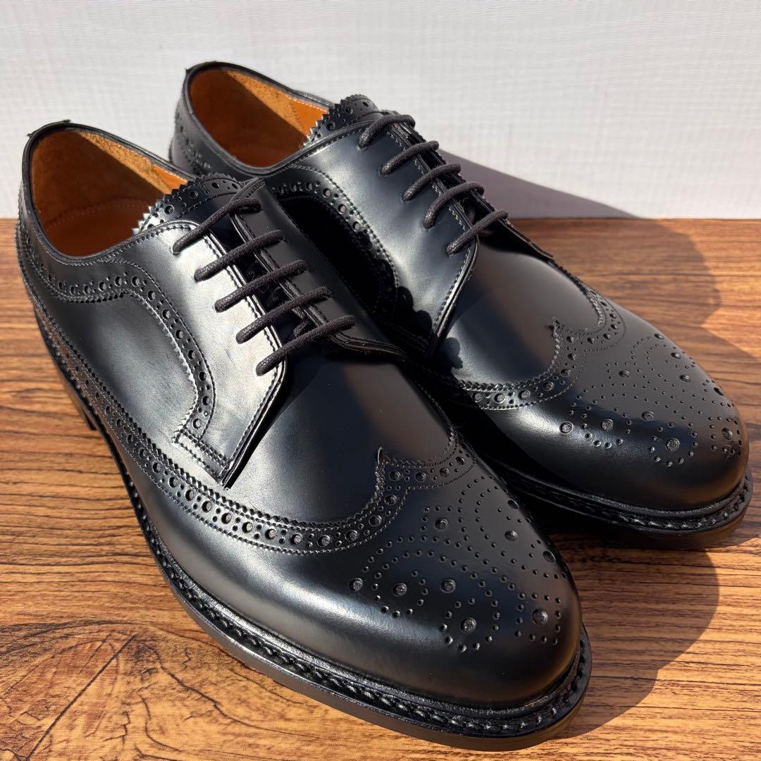 【新品】ジャランスリウァヤ ウィングチップ 26cm ブラック 外羽根 革靴①