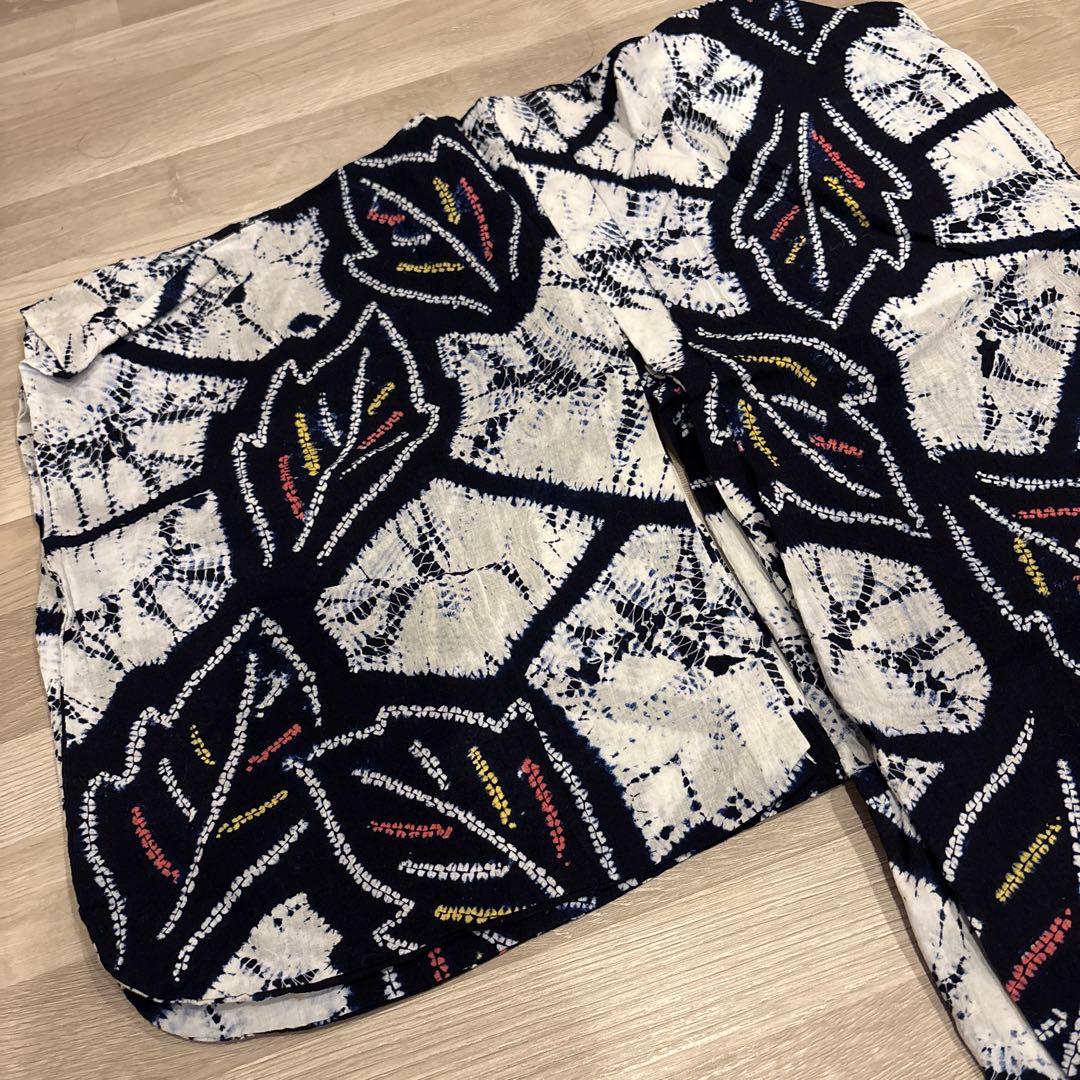 1日だけの限定特価 絞り浴衣 有松絞り 珍しい葉っぱ柄