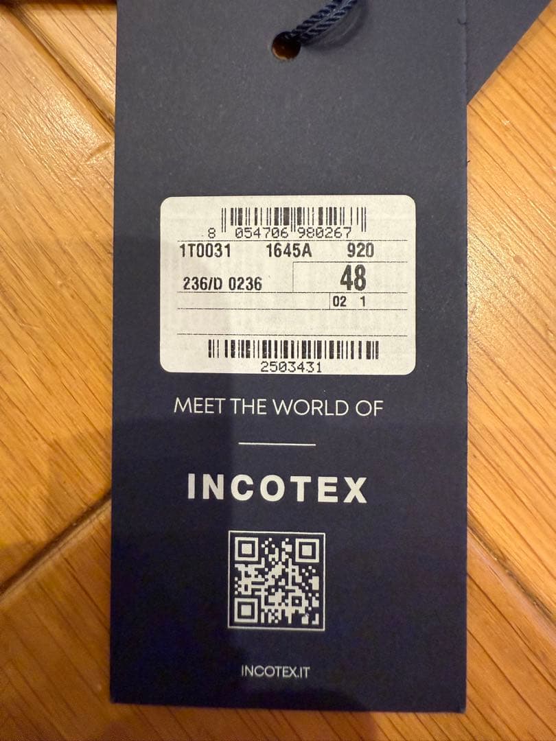 n*9様 INCOTEX ウールスラックス新品 48