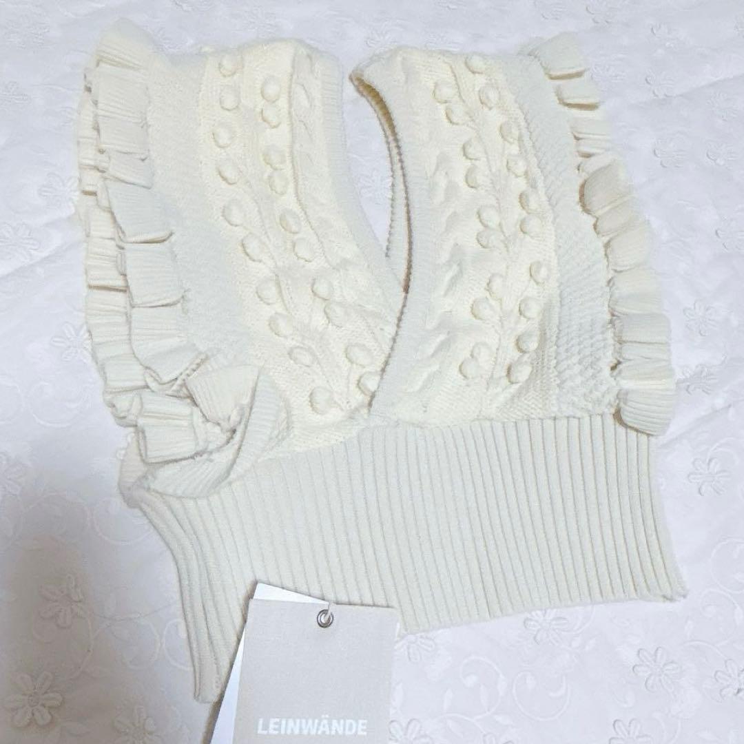 トップス LEINWANDE Popcorn Tree Knitted Crop Top