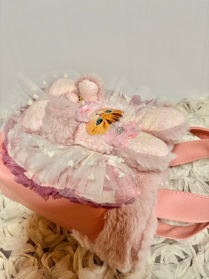 コヤンイサムチョン　フェイクレザーピンクのトートバッグ