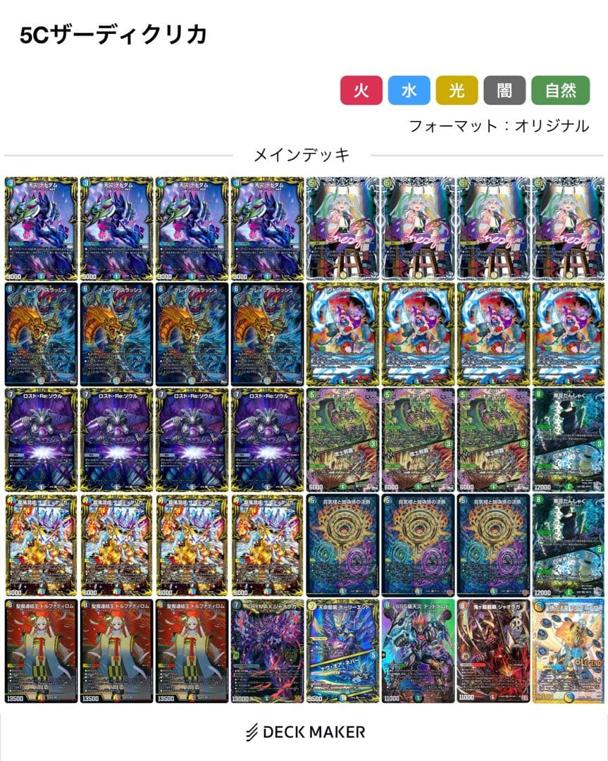 5Cザーディクリカデッキ 微高レート 調整パーツ付き