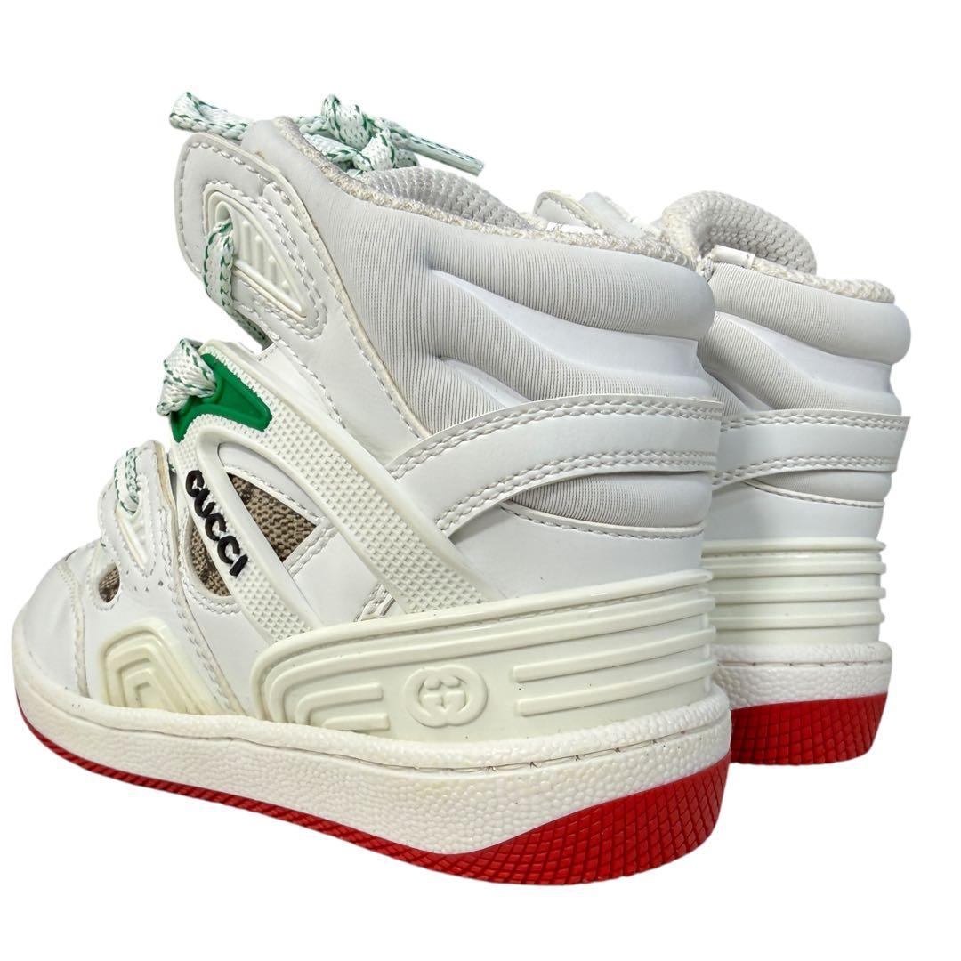 新品未使用 GUCCI BASKET GGスプリーム レザー キッズ スニーカー