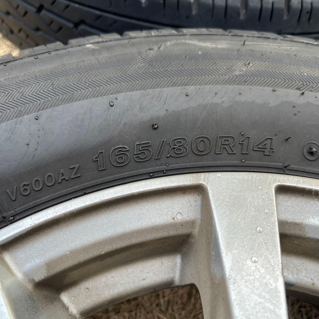 中古　ブリヂストン nv200 14インチ ホイールセット 165/80/r14
