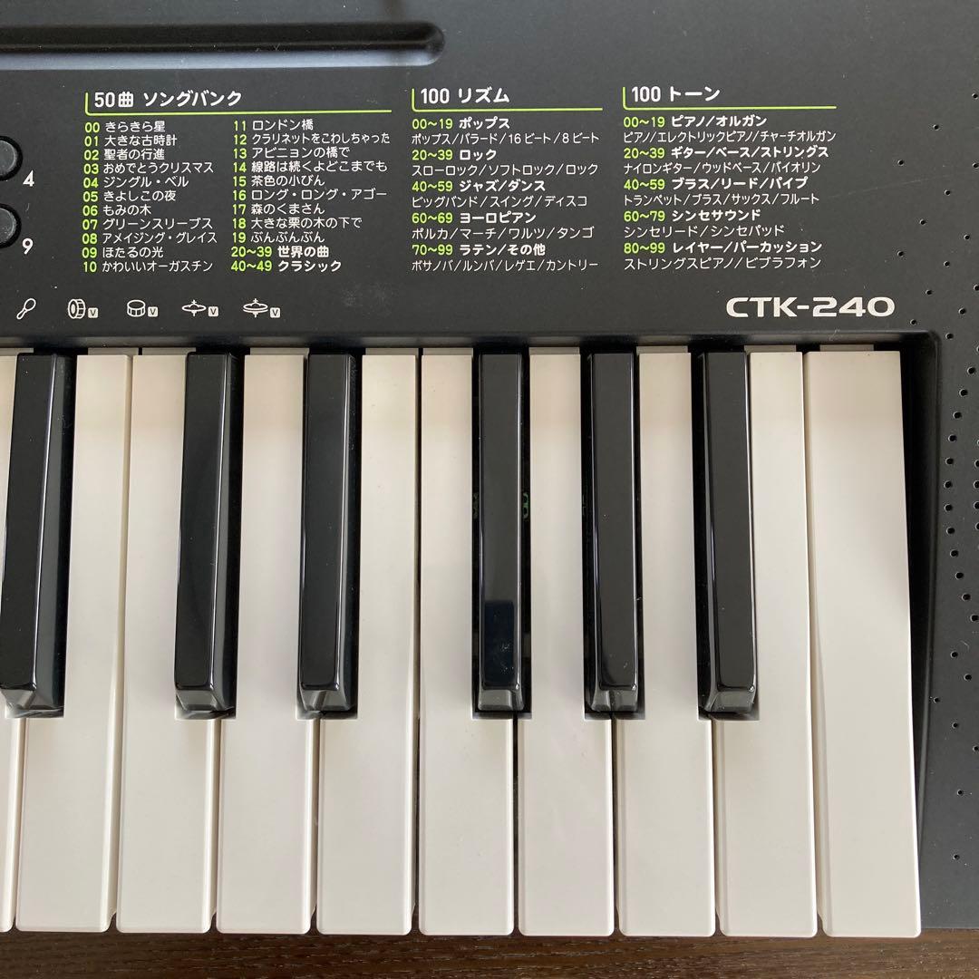 CASIO CTK-240 電子キーボード 49鍵盤　ブラック