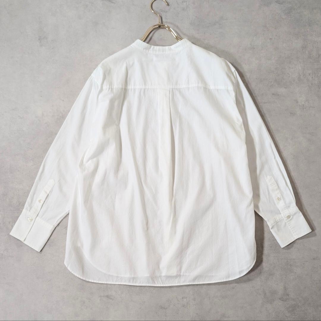 未使用★23区 サイズ46 バンドカラーシャツ カンクリーニ ホワイト