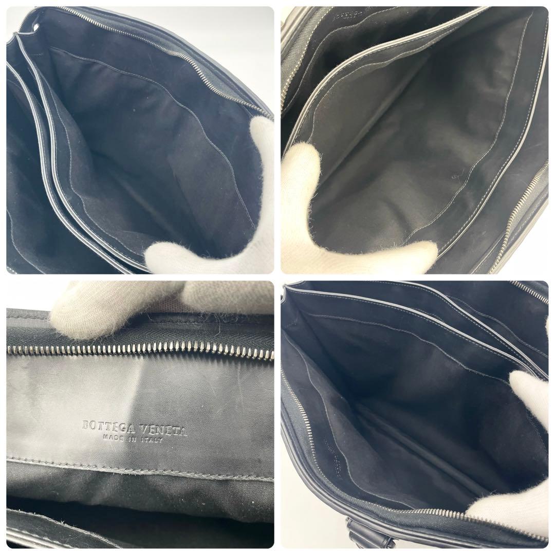 【極美品】ボッテガヴェネタ ブリーフケース ビジネス イントレチャート ブラック