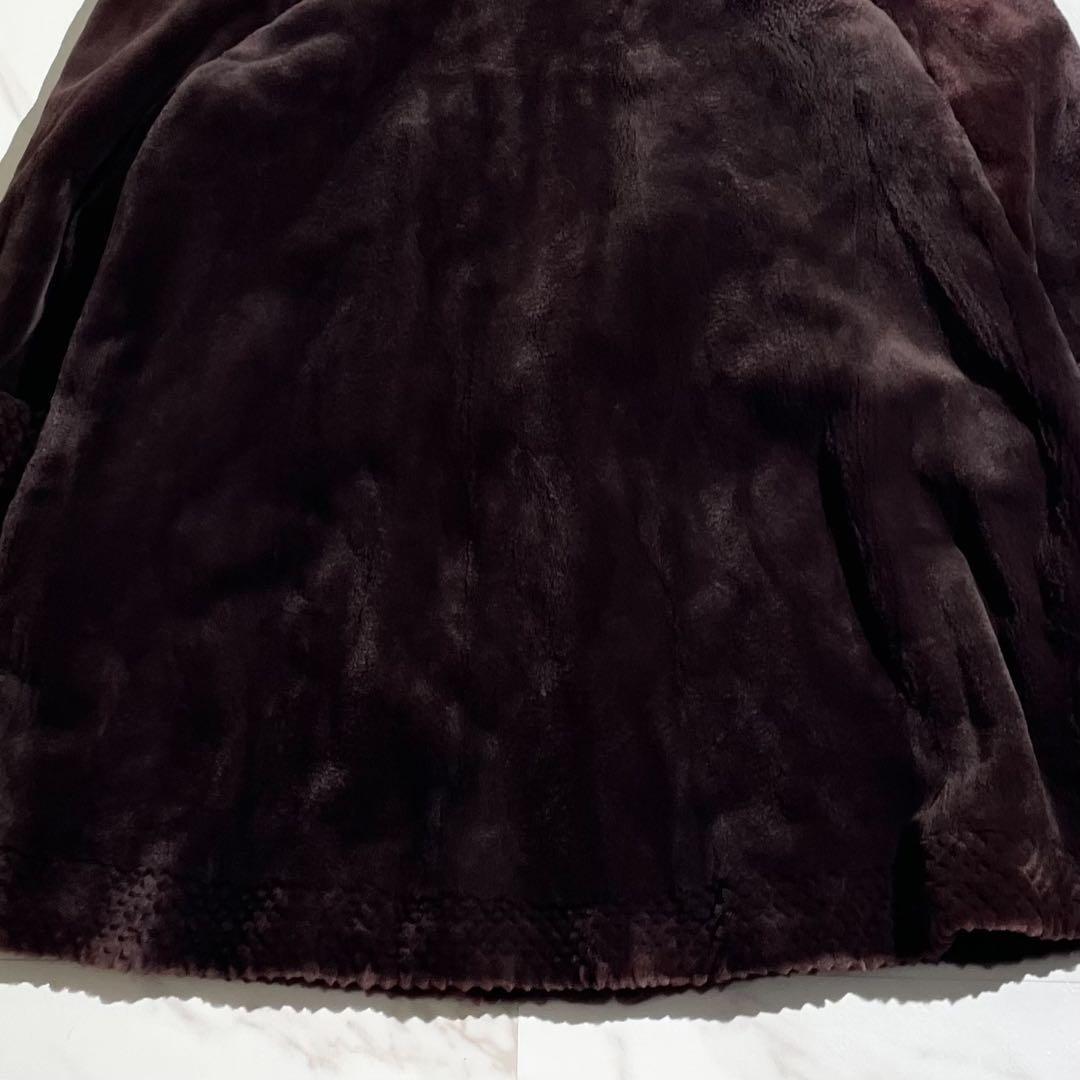 美品✨ グラマミンク シェアード ロングコート ロールアップスリーブ サイズF