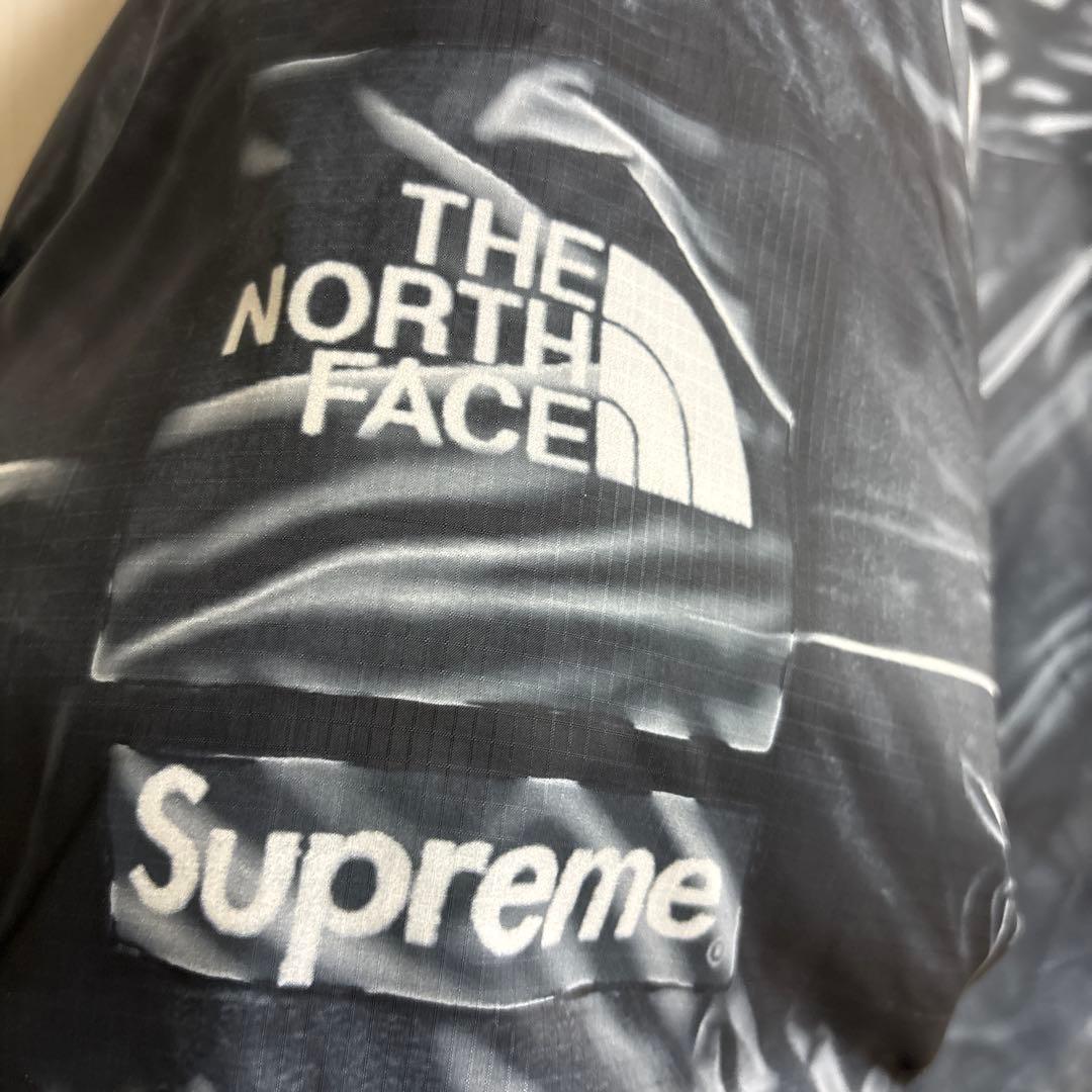 Supreme ノースフェイス　ダウンジャケット　ヌプシ　黒　L 騙し絵ヌプシ