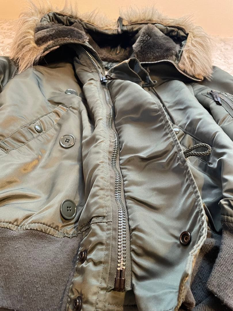 【美品】n-2b jacket L ポーカーズアツム　military
