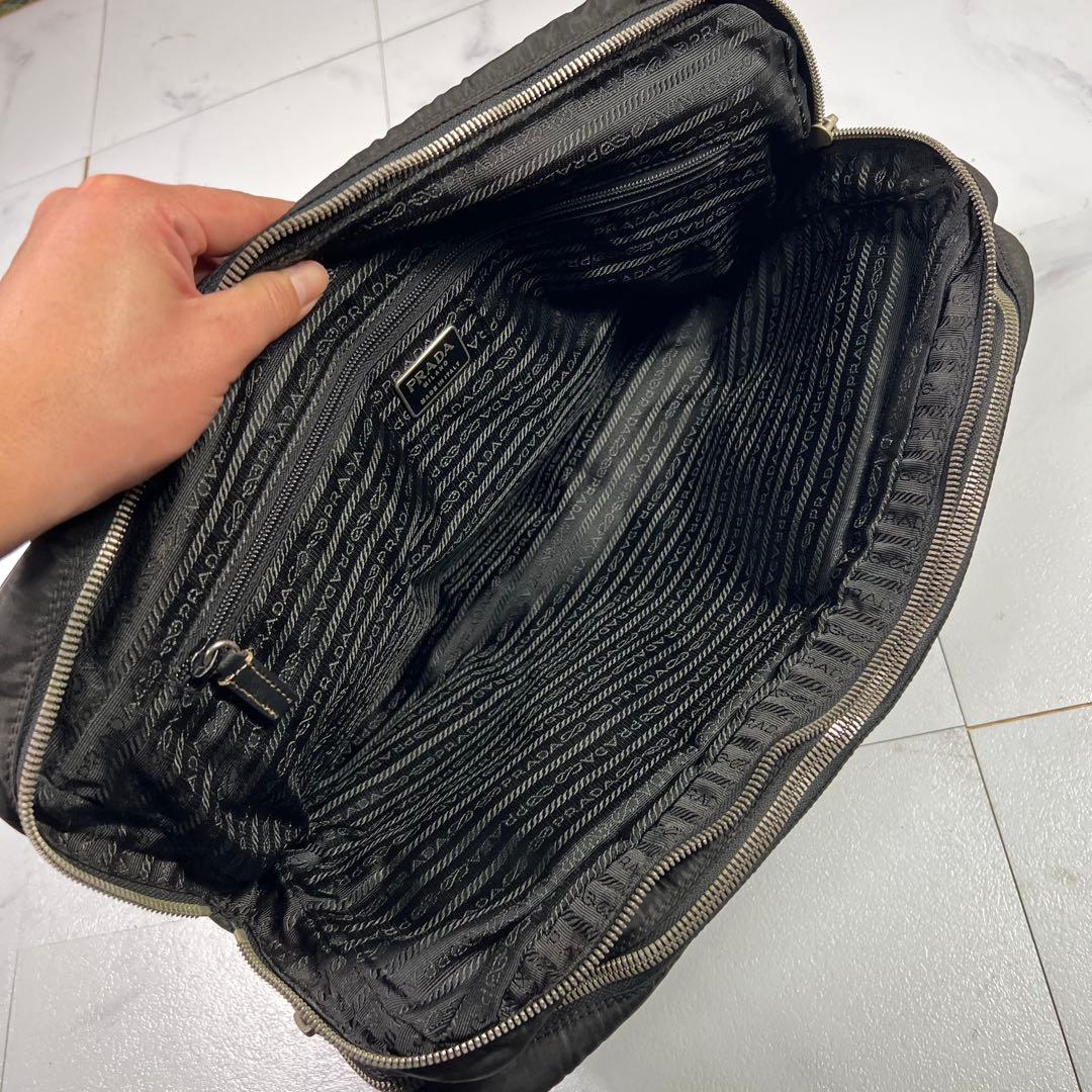 PRADA プラダ ナイロン切替レザーブリーフケース ビジネスバッグ ブラック