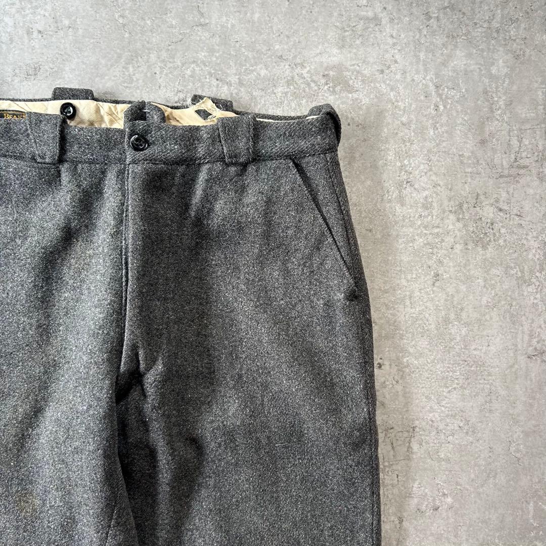 30s エルエルビーン ヴィンテージウールスラックス チャコールグレー 36w