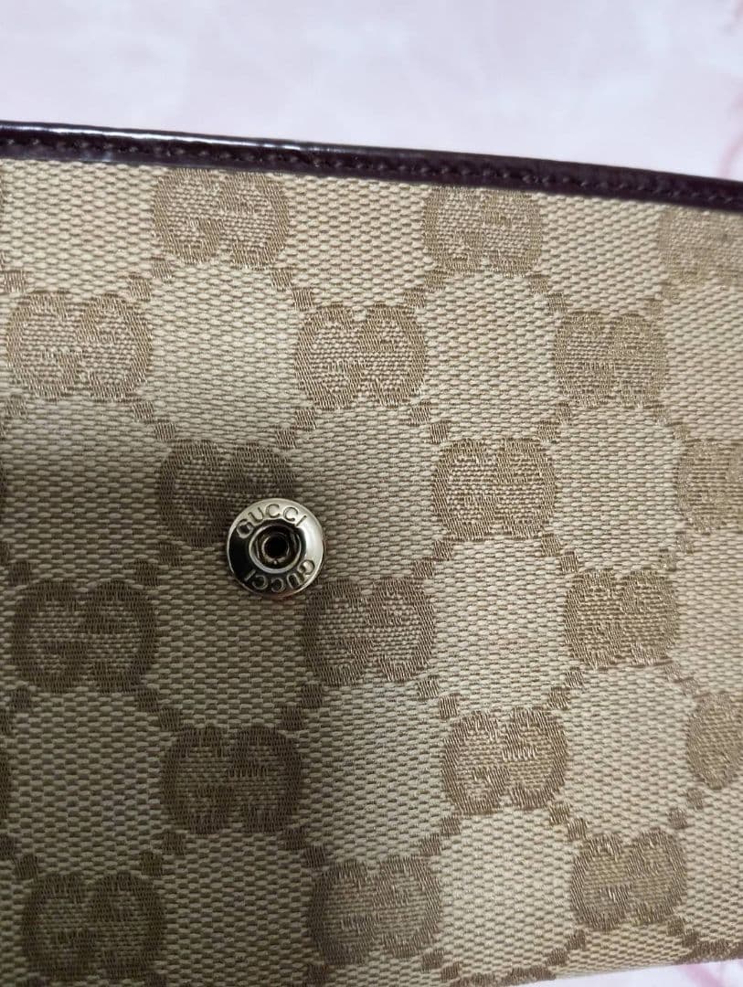 GUCCI グッチ 長財布 GGキャンバス ロングウォレット ベージュ系