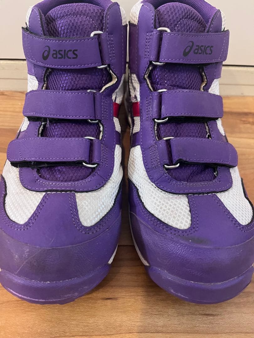 asics 安全靴 紫