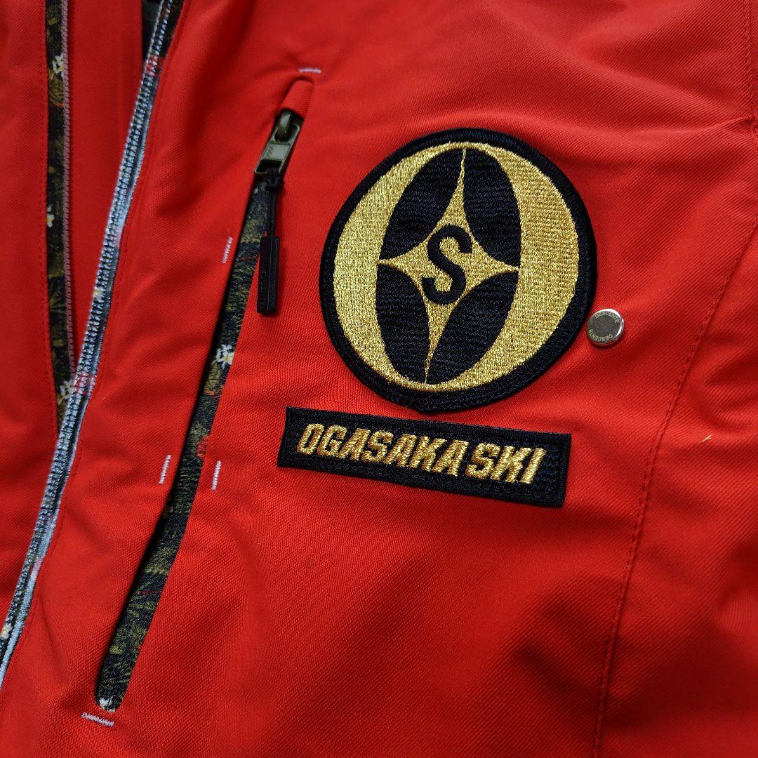 OGASAKA(デサント)スキーウェア上下 ピンク•マーブルストライプ