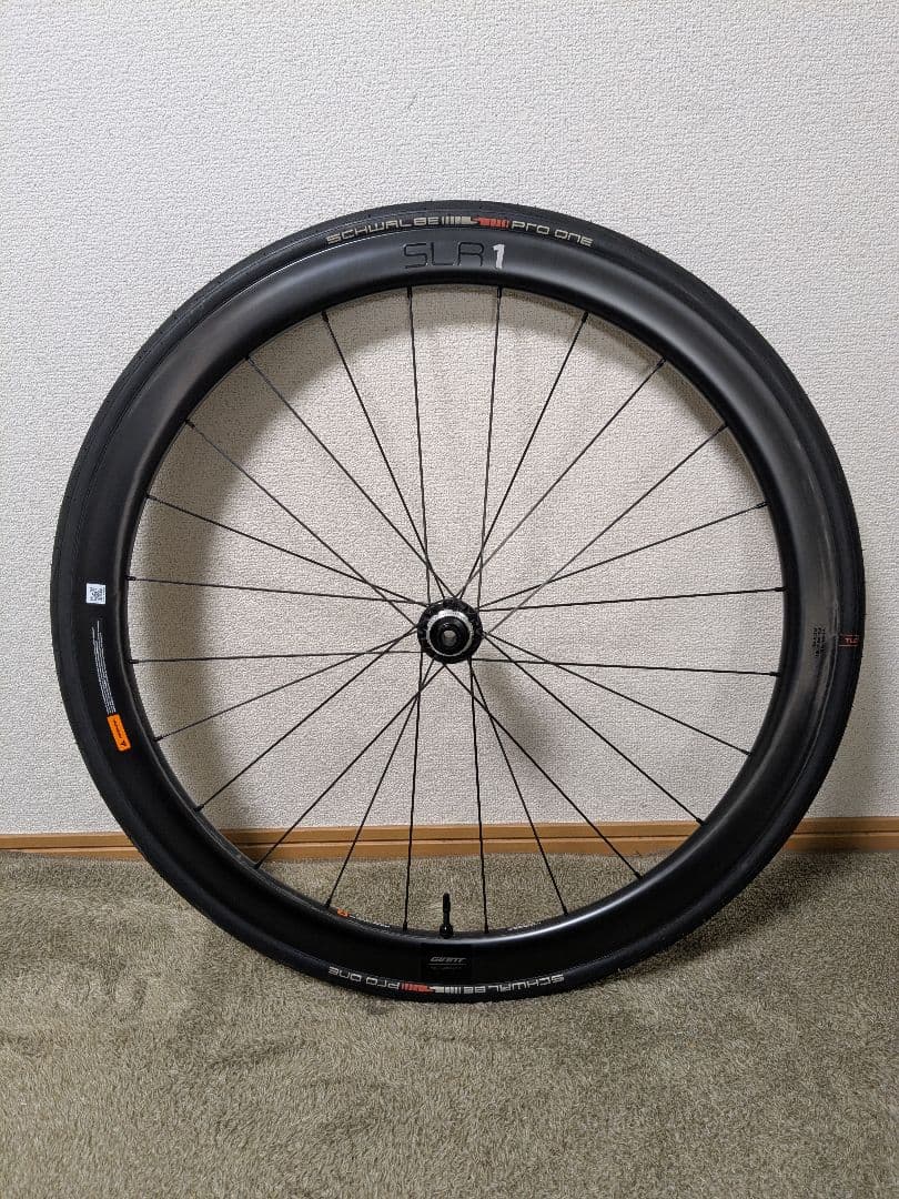 ジャイアント　SLR1 42 DISC フックレス　カーボンホイールセット中古