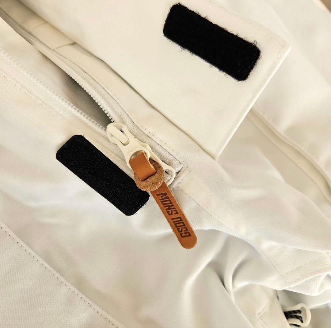 【レア・美品】GSOU スノーボードウェア スキー 白 つなぎ メンズL