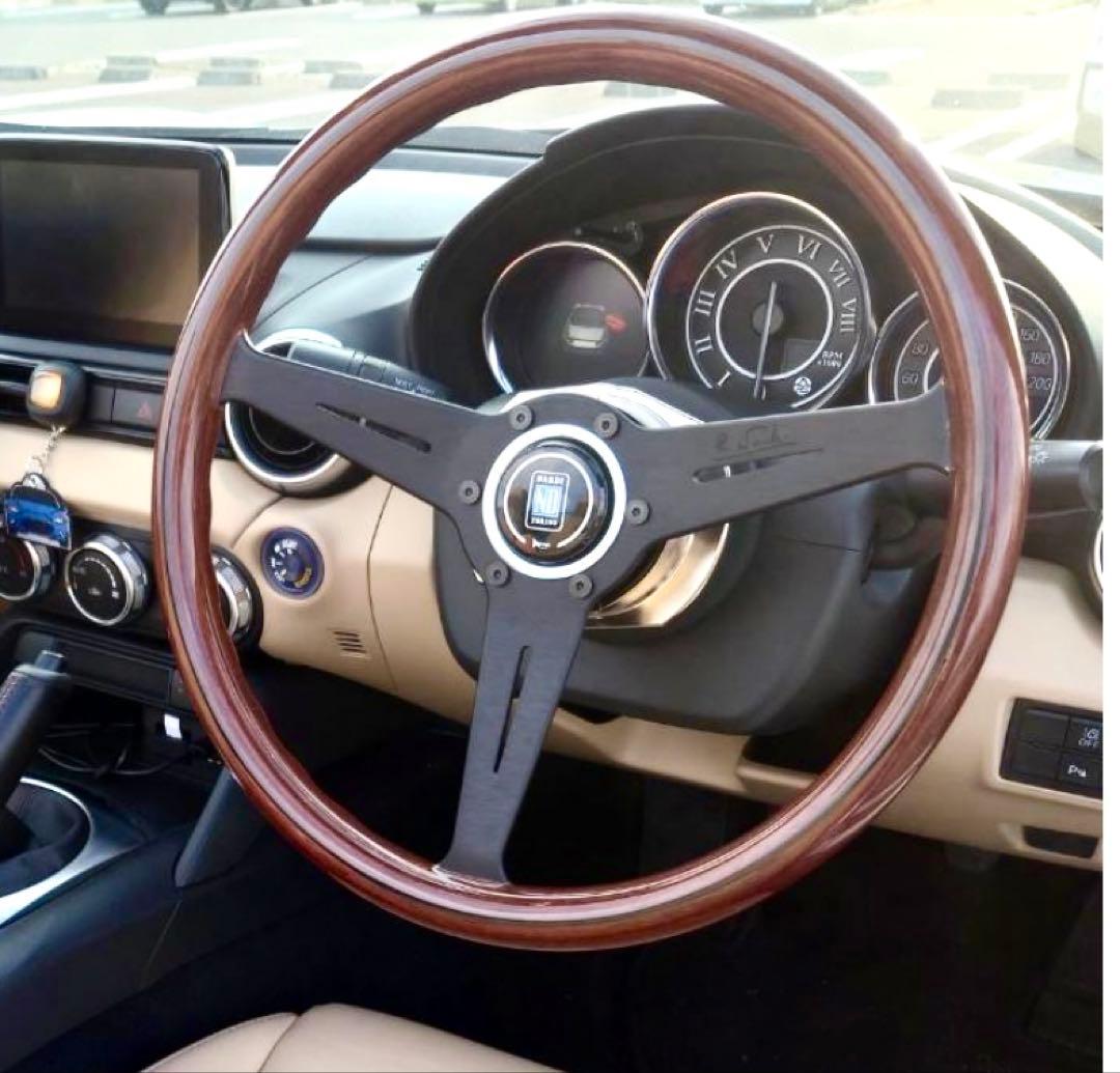 NARDI ステアリング クラシック ウッド&ブラックスポーク14インチ 社外