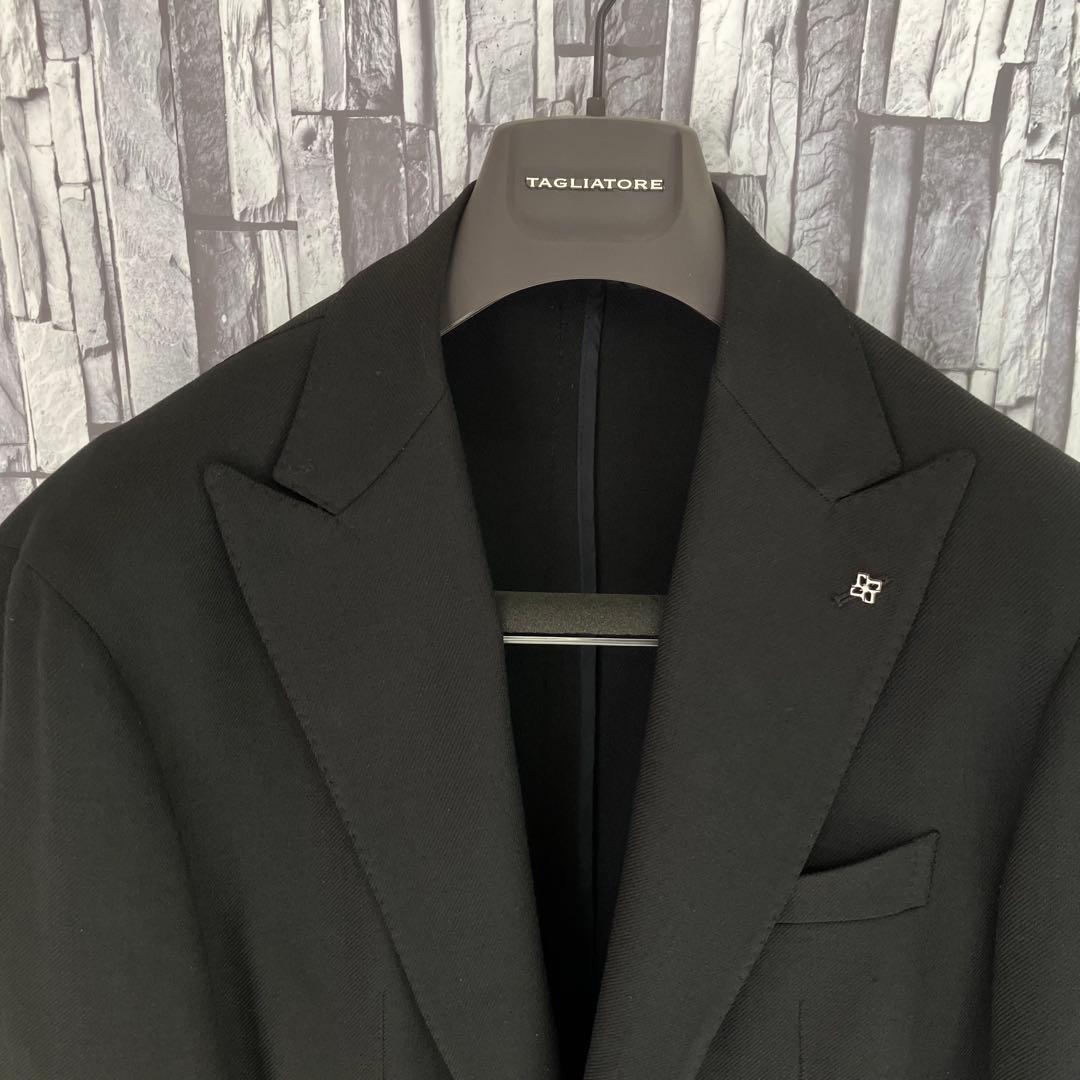 TAGLIATOREタリアトーレジャケット・DERRICK・黒ピークドラペル52
