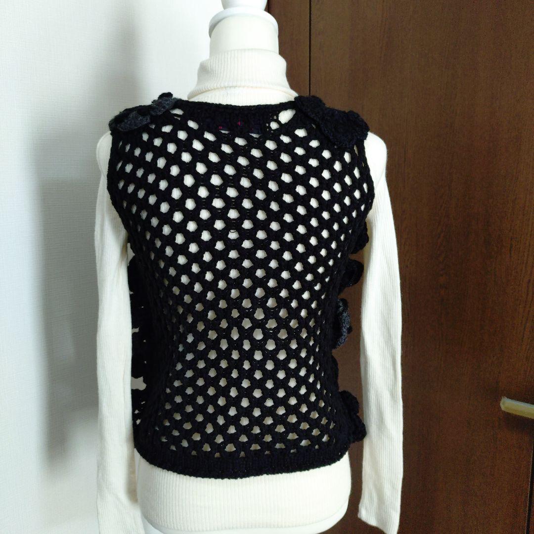 【極美品】トリココムデギャルソン　フラワーモチーフ ノースリーブベスト