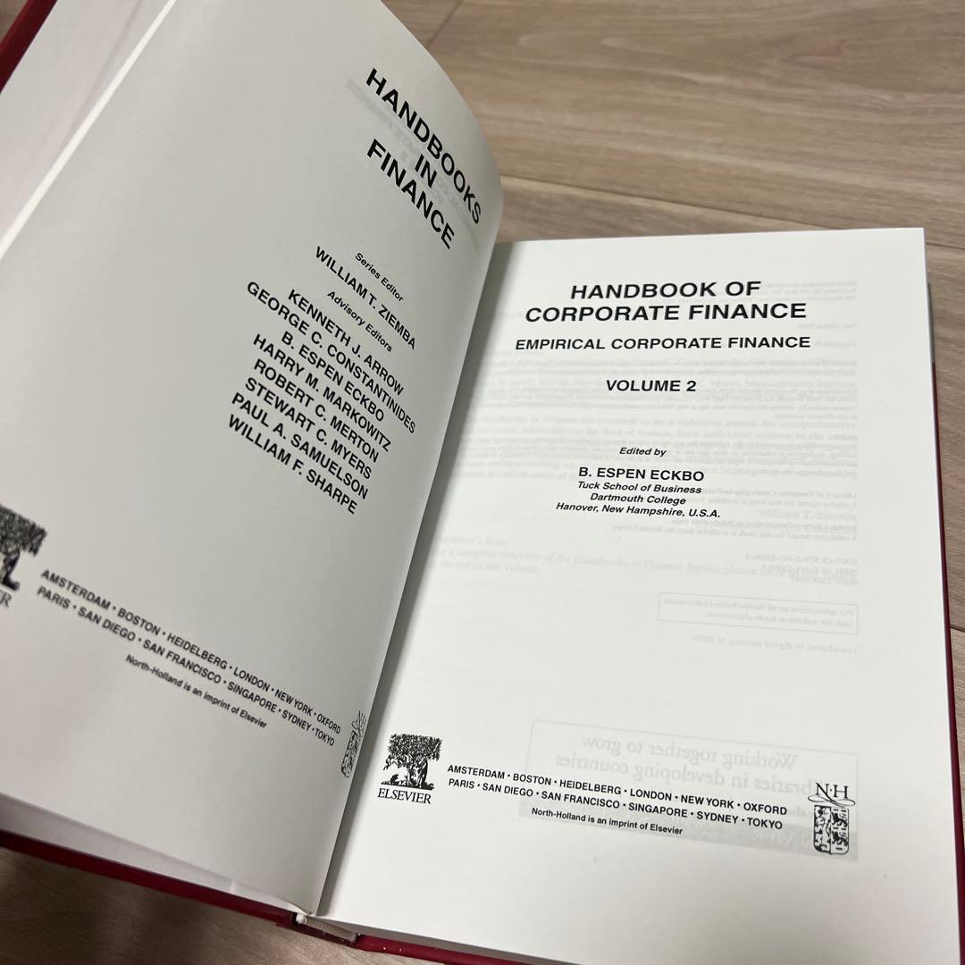 ビジネス・経済 Handbook of Corporate Finance, Volume 2