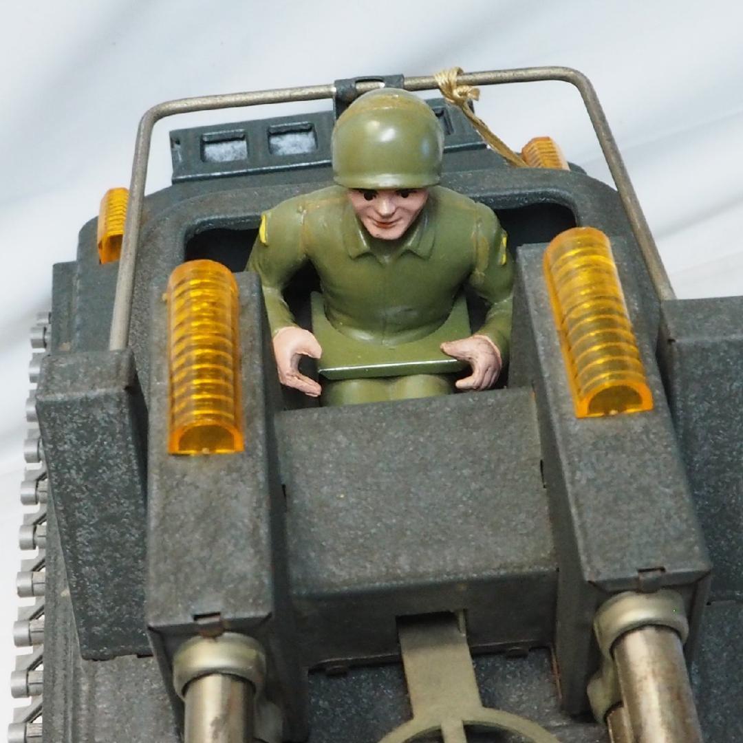 米澤【 シャーマン タンク 対空戦車 動作不調】当時物ブリキ自動車TIN 箱付