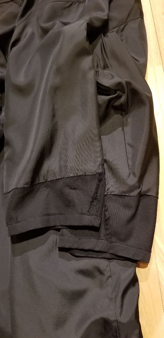 96AW　ヨウジヤマモトプールオム　襟切り替えモッズコート　ウールギャバ