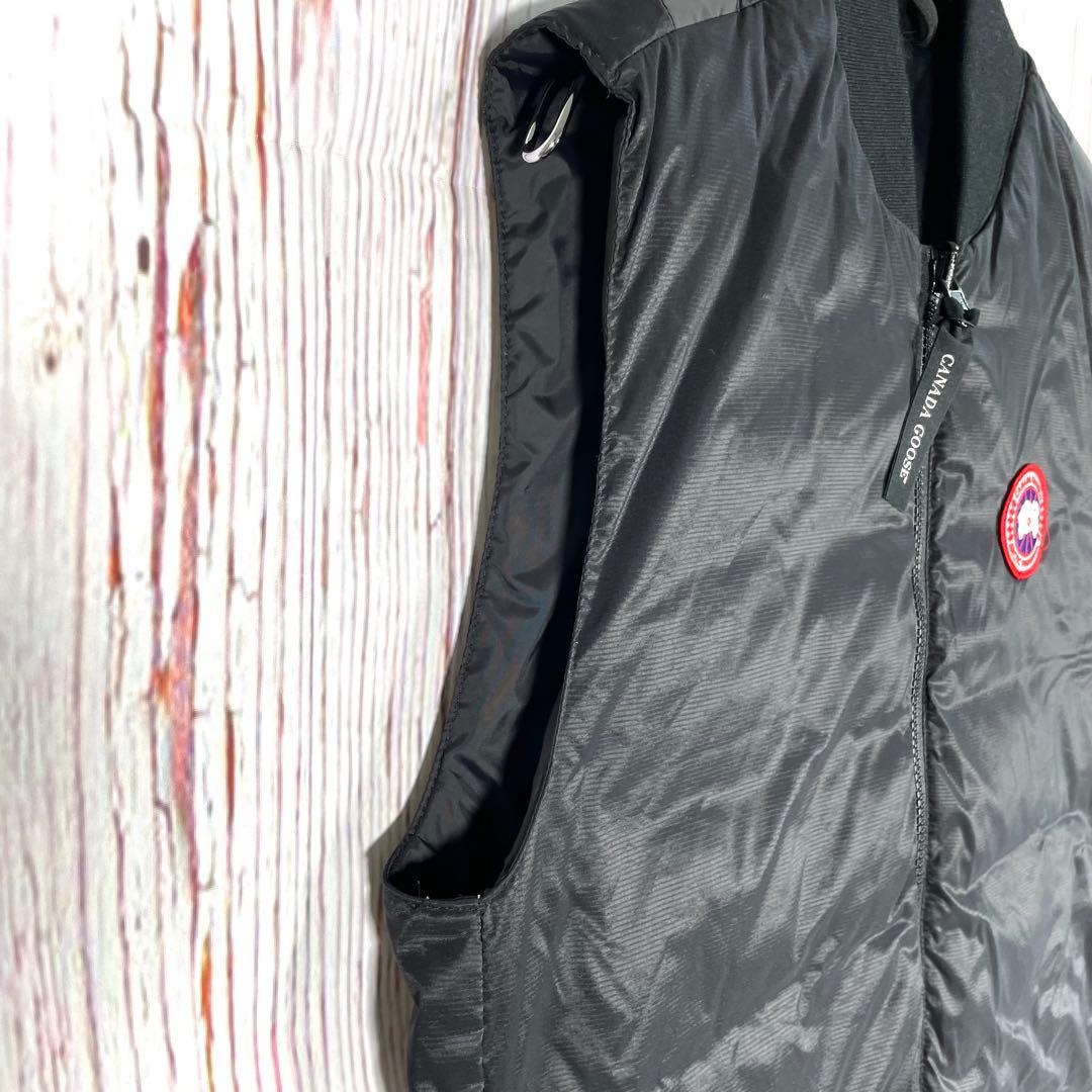 【美品】  カナダグース　ダウンベスト　 黒　ロゴ