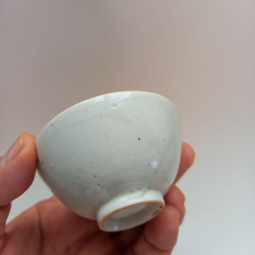 李朝　白磁　盃　猪口　古玩　骨董　アンティーク　古道具