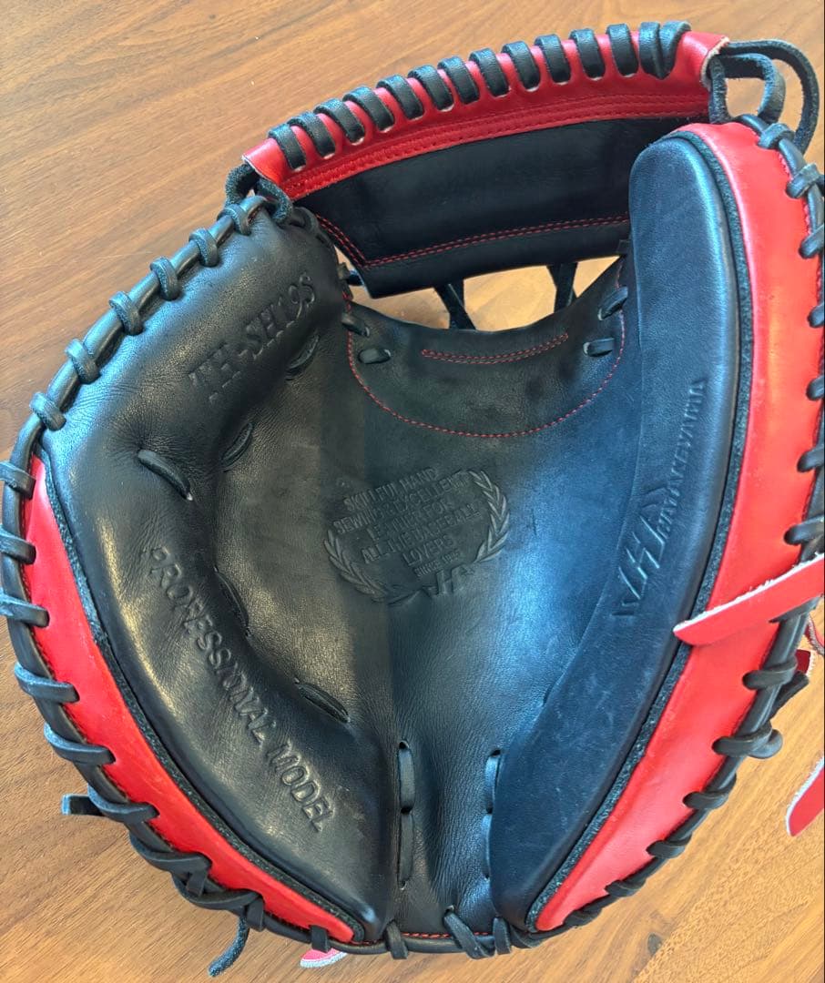 ハタケヤマ　軟式野球キャッチャーミット　甲斐モデル　左投用