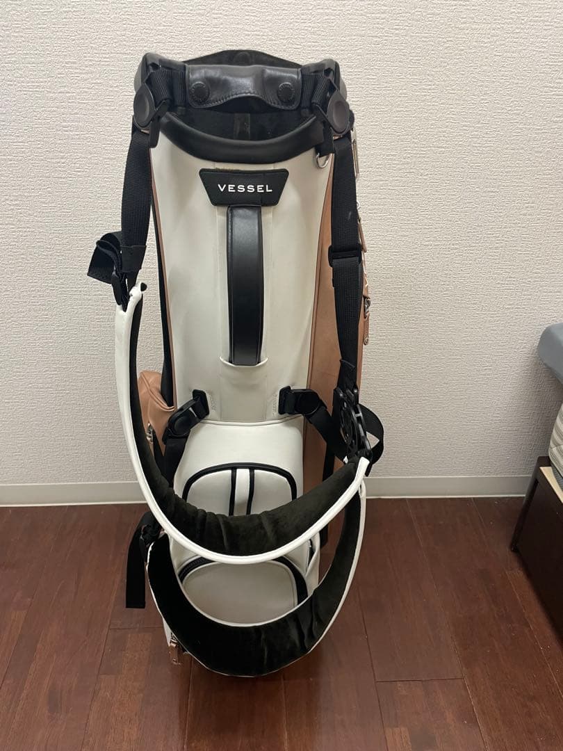 VESSEL キャディバッグ ホワイト/ベージュ