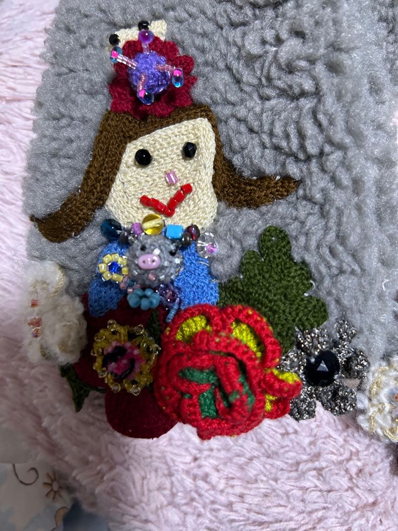 アルベロベロ　オンリーワン ミトン　可愛い編み込みつき。　未使用