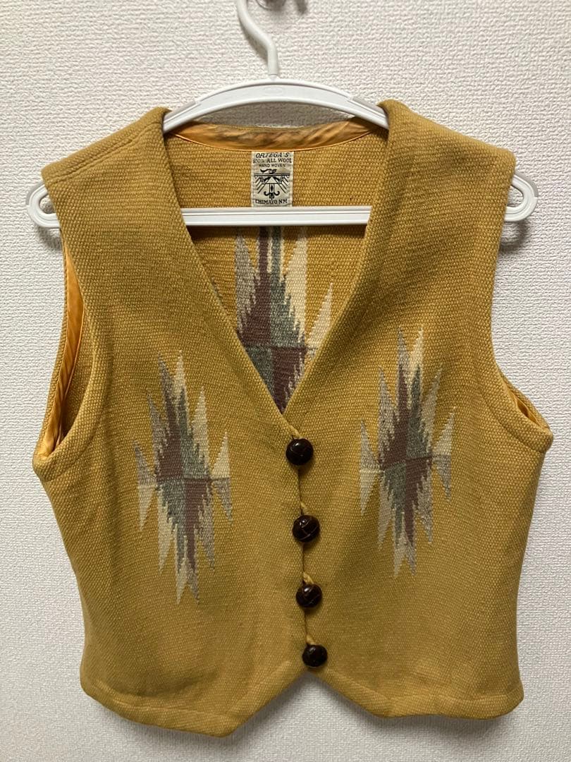 ORTEGA'S チマヨ 手織りウールベスト Mサイズ