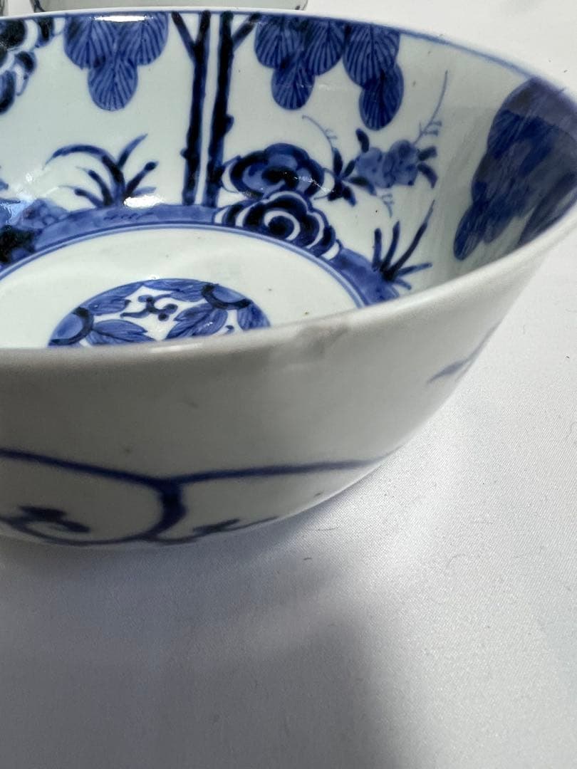 古伊万里　染付　鉢　3客　骨董