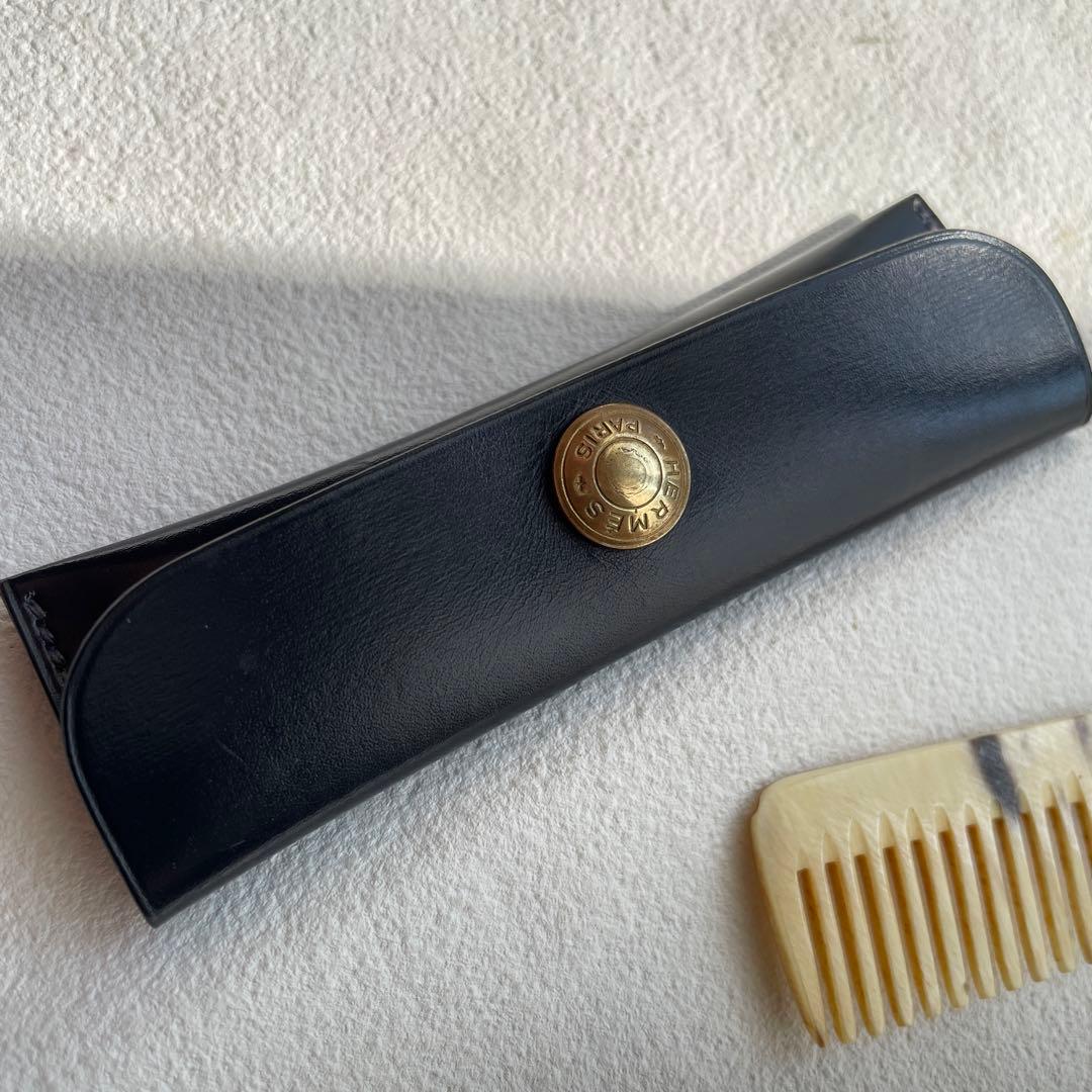HERMES comb エルメスクシ　エルメスコーム　ケース付き