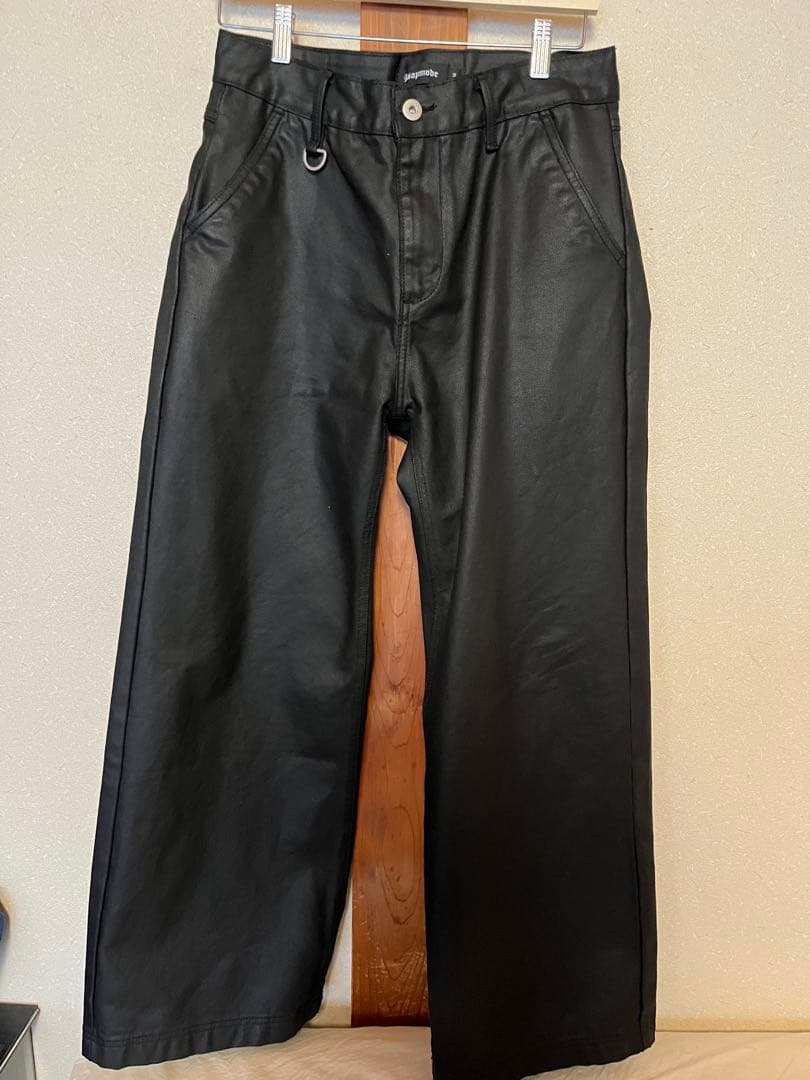 パンツ Asapmode Stacked Oil Coating Loose Fit