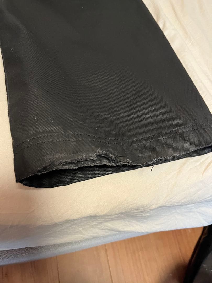 パンツ Asapmode Stacked Oil Coating Loose Fit