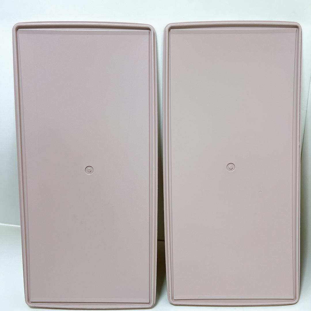 【美品✨送料無料】4個セット タッパーウェア ロング スーパーケース ピンク