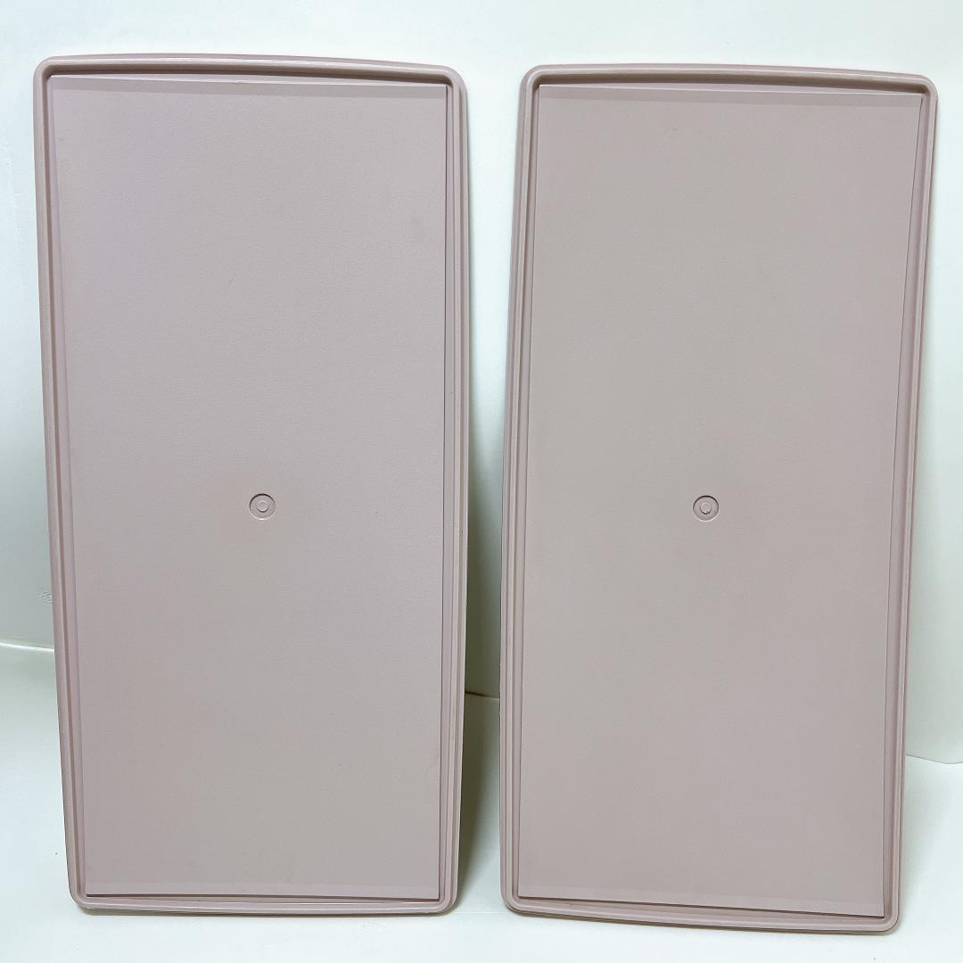 【美品✨送料無料】4個セット タッパーウェア ロング スーパーケース ピンク