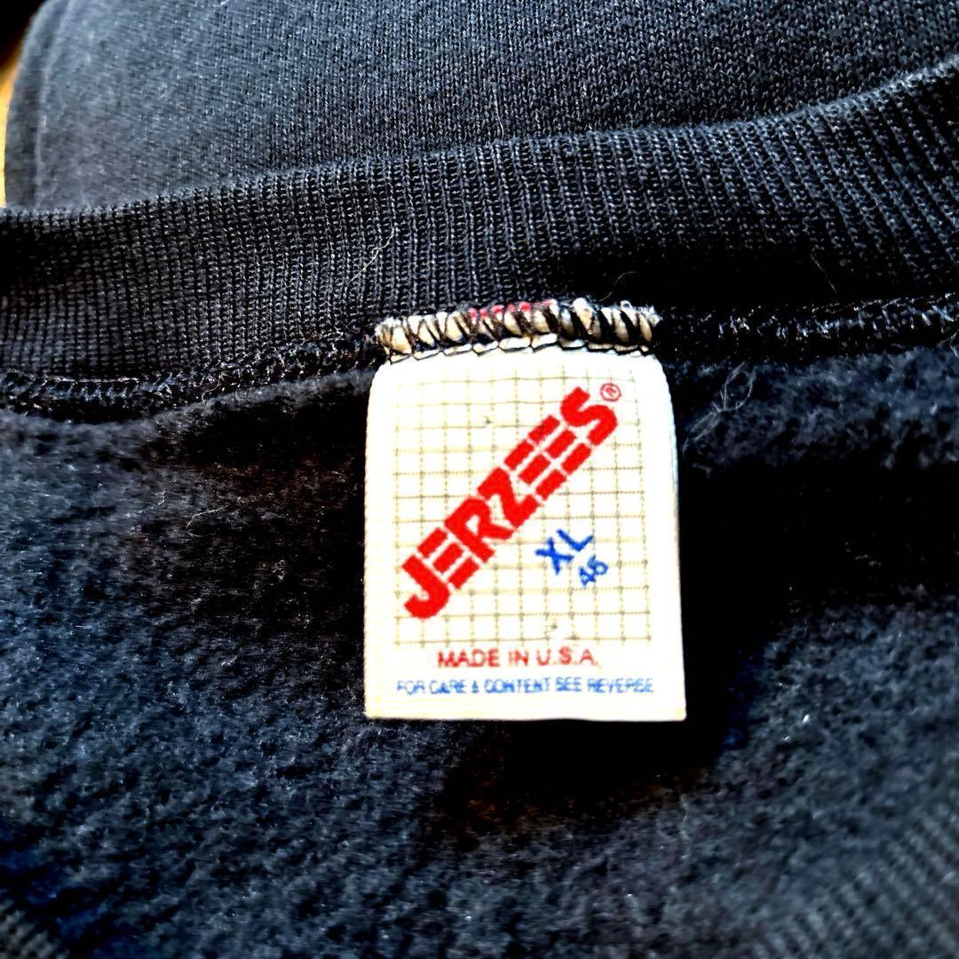 80s USA製　ジャージーズ　ラグランスウェット　ピエロスパンコール刺繍XL.