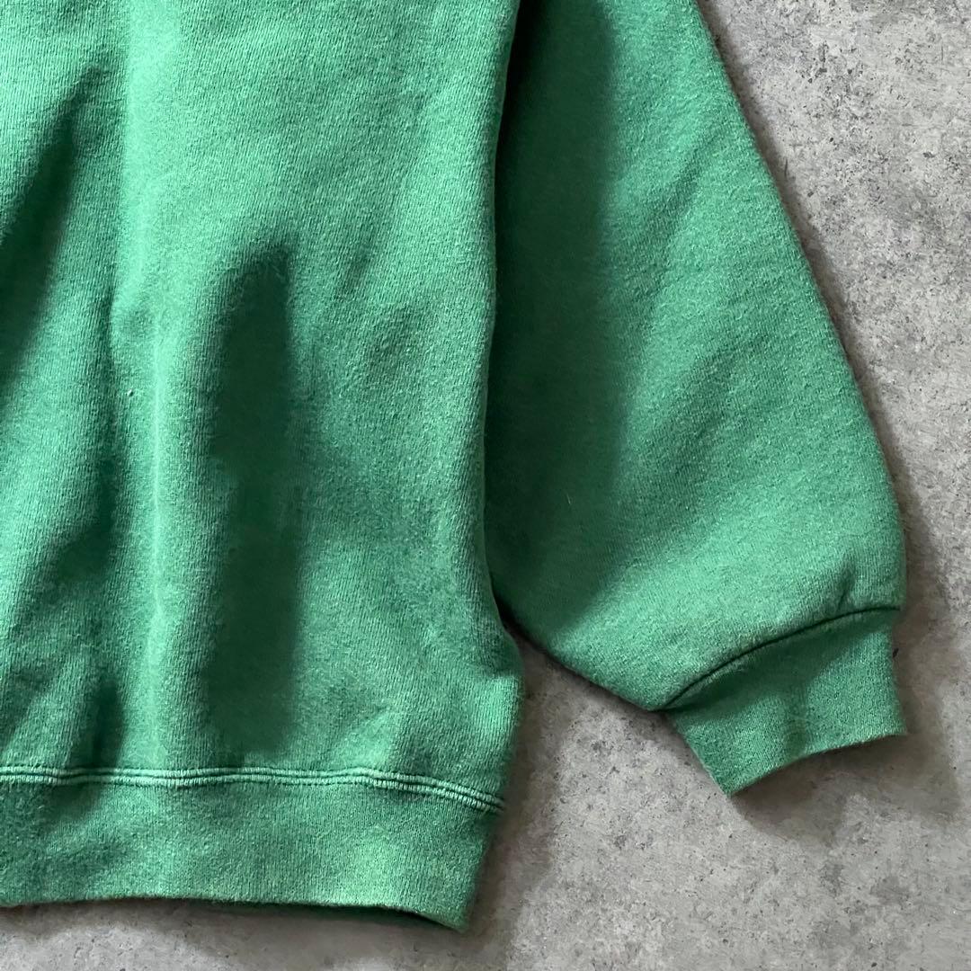 【即日発送・US古着】90s アディダス　トレフォイル　刺繍　スウェット　緑