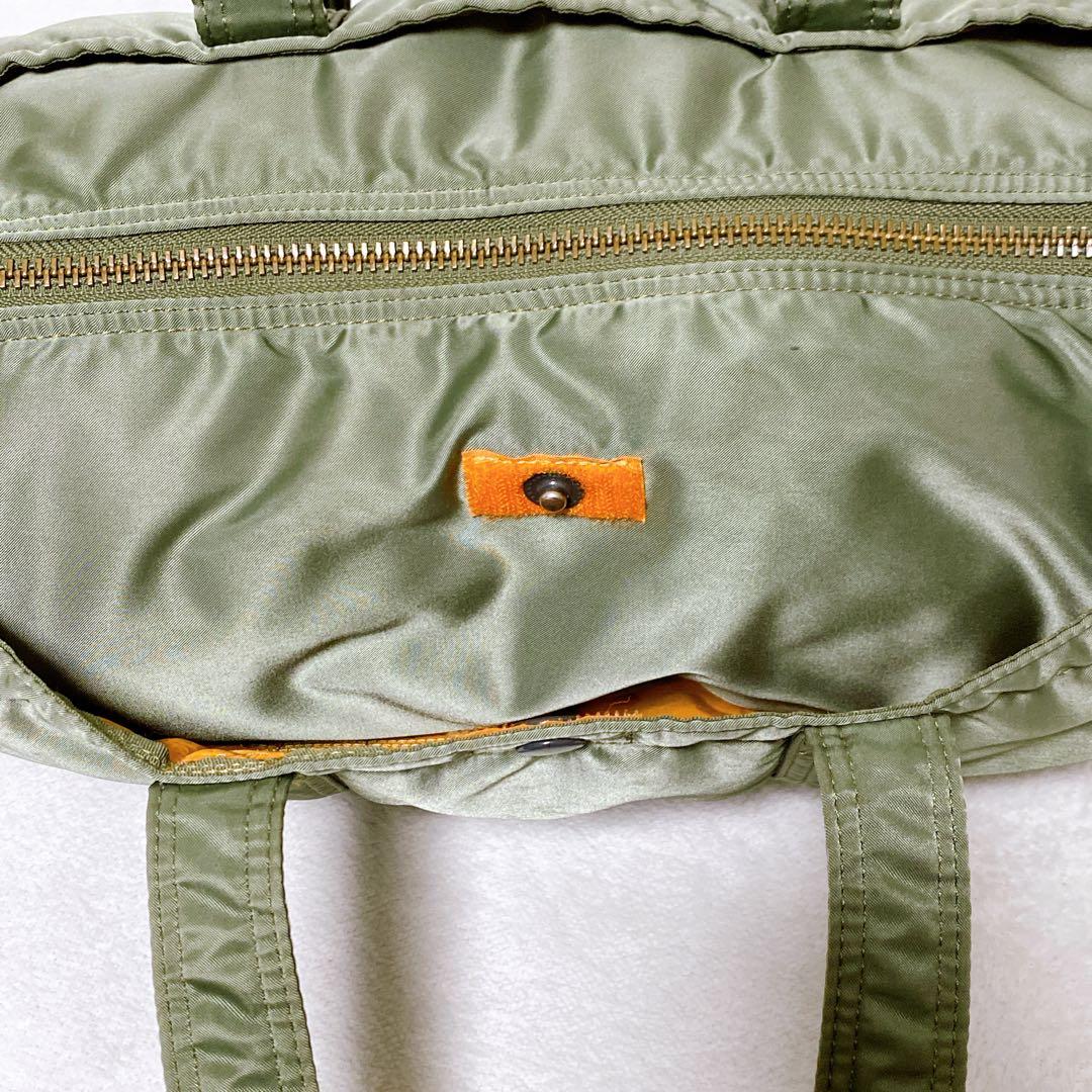 希少　美品　ポーター　タンカー　ミニボストンL　ドラムバッグ　セージグリーン　緑