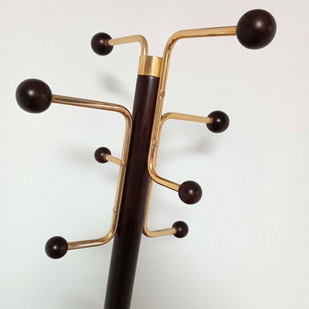 karimoku カリモク　ポールスタンド コートハンガー　木製　ゴールド