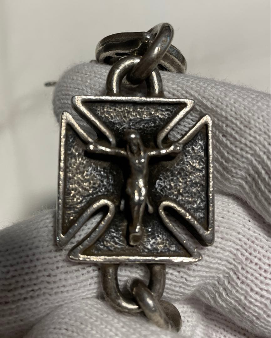 galcia スカルデザイン ウォレットチェーン オールシルバー